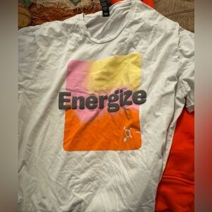 White T-Shirt with Energize Graphic